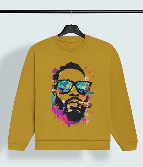 Graffiti Splash Pop Art Sweatshirt – Men’s Vibrant Urban Streetwear Statement