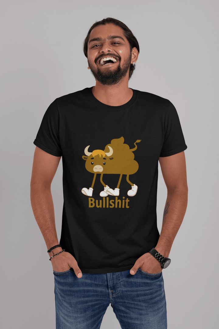Bullshit Cartoon Funny Graphic Tee | Unisex Oversized & Classic Crews - Entitee