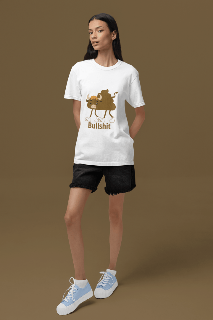 Bullshit Cartoon Funny Graphic Tee | Unisex Oversized & Classic Crews - Entitee