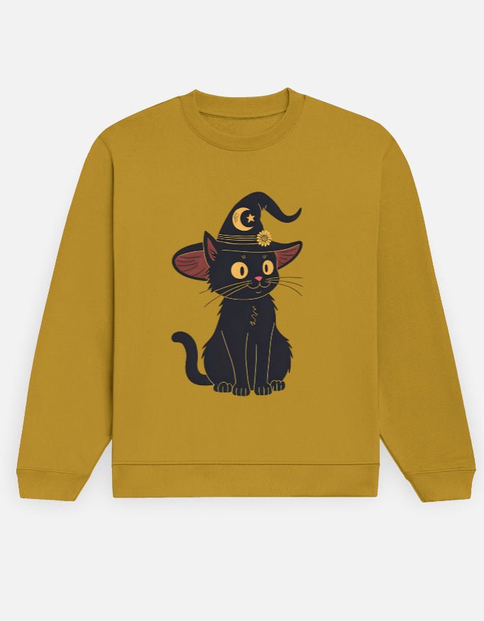 Cosmic Witch Cat - Premium Women's Sweatshirt - Entitee