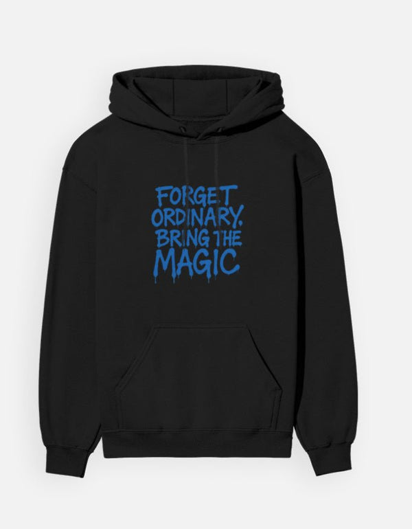 Forget Ordinary Bring the Magic – Drip Letter Men’s Black Hoodie - Entitee
