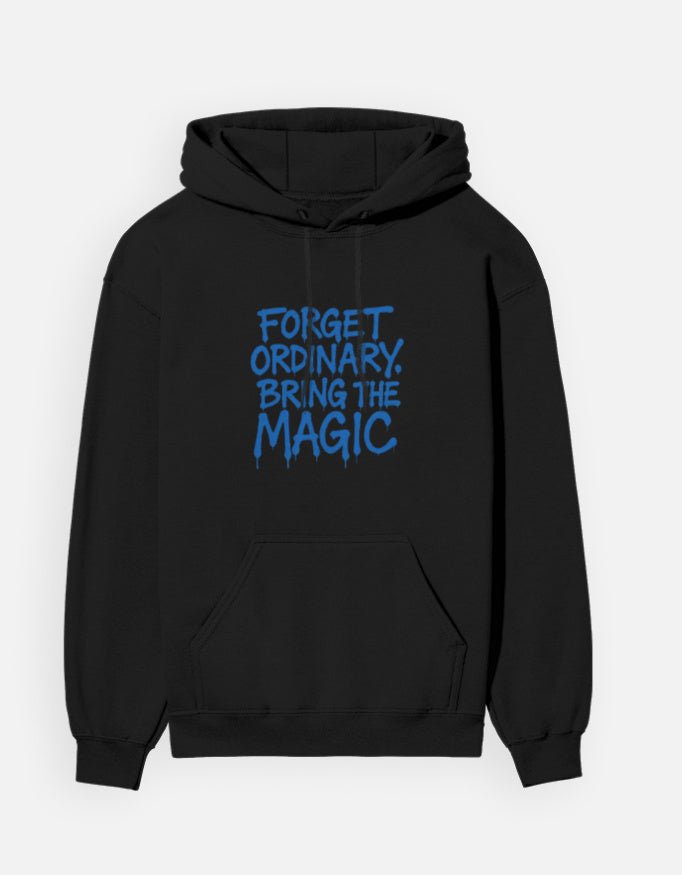 Forget Ordinary Bring the Magic – Drip Letter Men’s Black Hoodie - Entitee