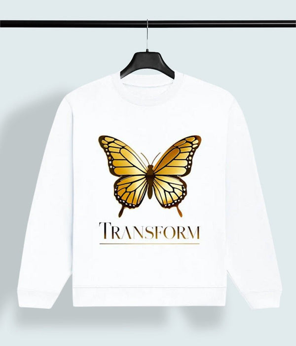 Gold Monarch Butterfly TRANSFORM Sweatshirt – Men’s Motivational Statement Wear - Entitee