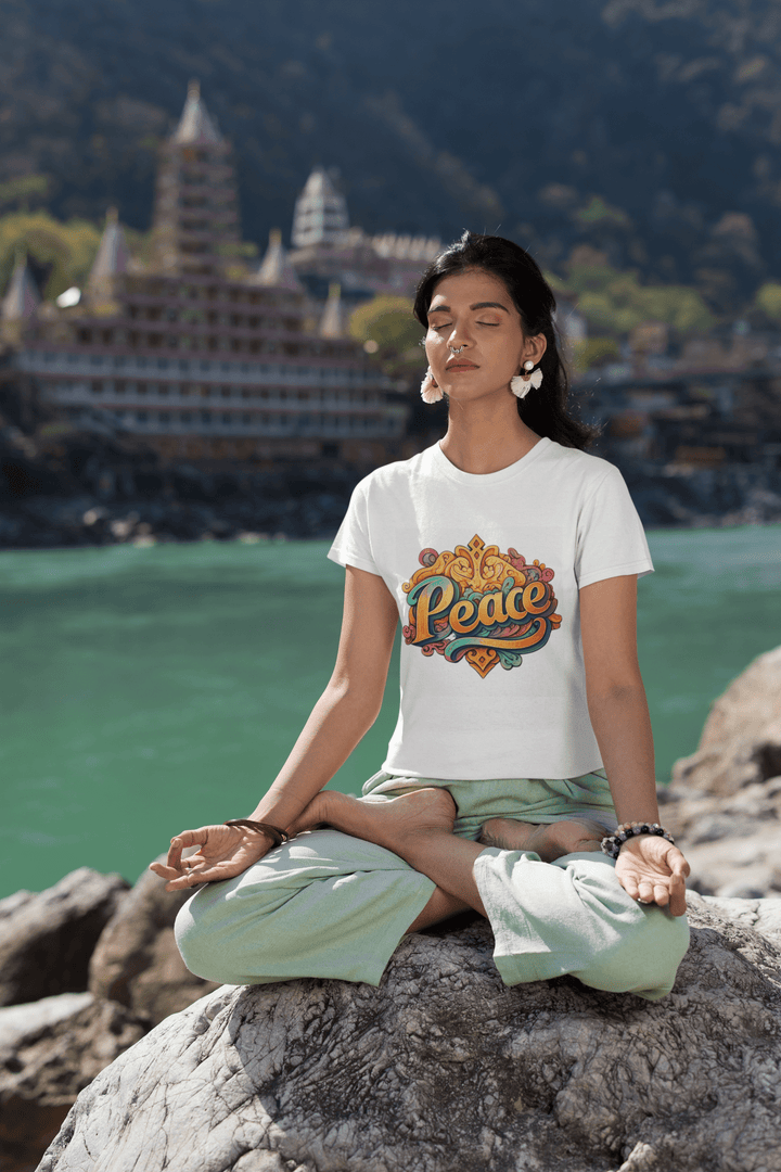 Groovy Peace Vibes – Colorful Boho Typography Design - Entitee