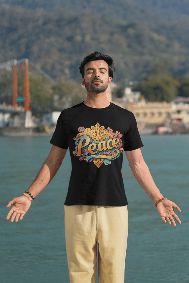 Groovy Peace Vibes – Colorful Boho Typography Design - Entitee