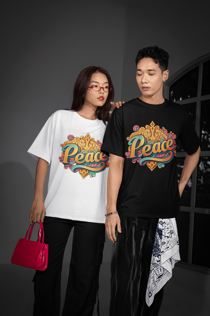 Groovy Peace Vibes – Colorful Boho Typography Design - Entitee