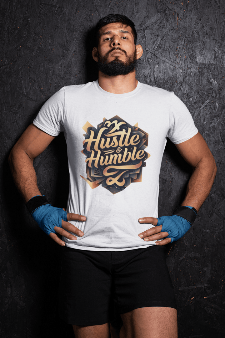 Hustle & Humble T-Shirt - Motivational Quote Tee for Success Seekers - Entitee