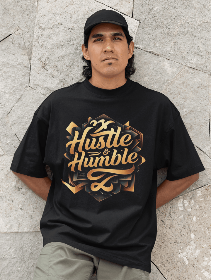 Hustle & Humble T-Shirt - Motivational Quote Tee for Success Seekers - Entitee
