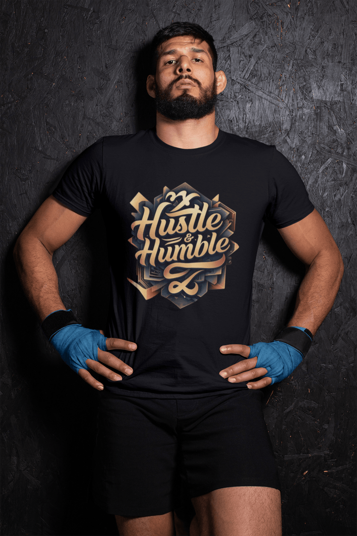 Hustle & Humble T-Shirt - Motivational Quote Tee for Success Seekers - Entitee