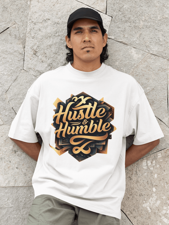 Hustle & Humble T-Shirt - Motivational Quote Tee for Success Seekers - Entitee