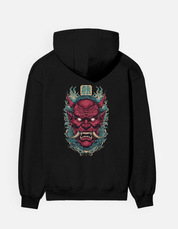 Infernal Demon King Mask – Japanese Streetwear Men’s Hoodie - Entitee