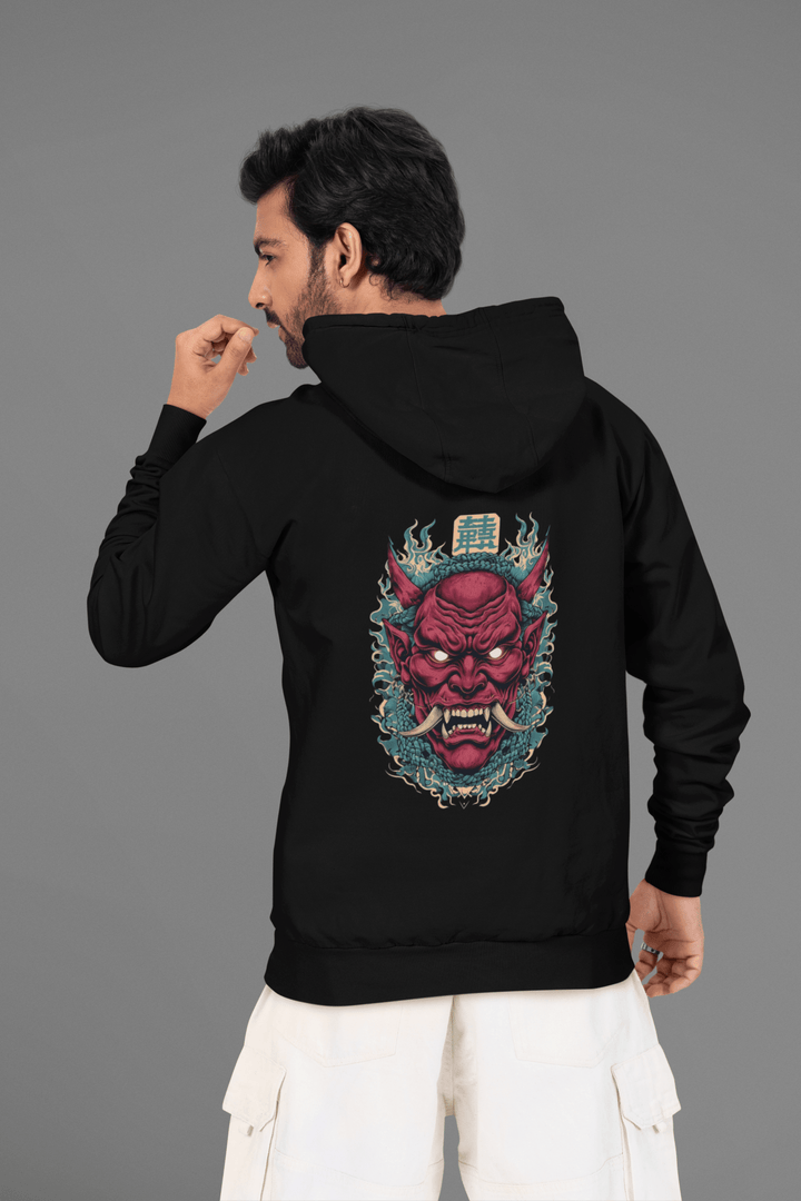 Infernal Demon King Mask – Japanese Streetwear Men’s Hoodie - Entitee