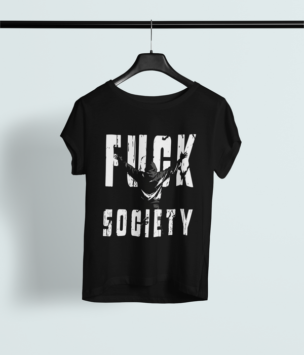F*ck Society – Bold Black & White classic & Oversized Streetwear T-Shirt