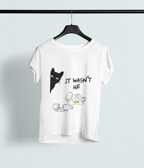 Wasn’t Me Black Cat - Mischievous Black Cat with Broken Egg