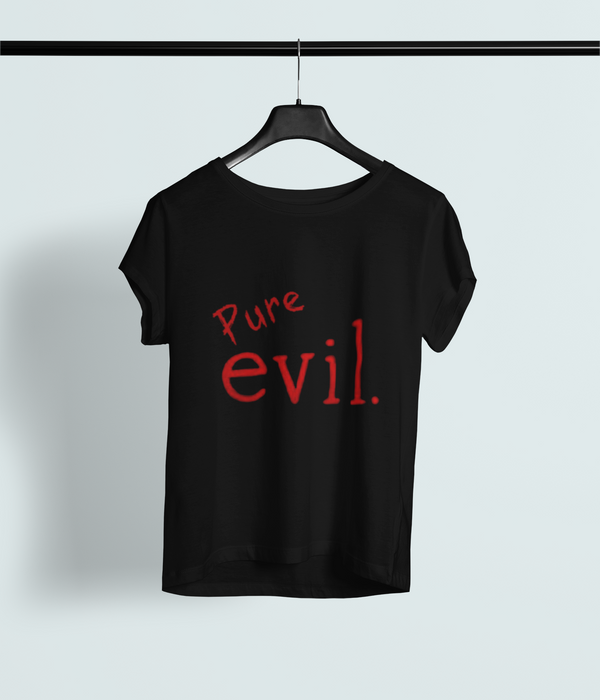 Pure Evil Classic Crew – Unisex Oversized Dark Statement Tee
