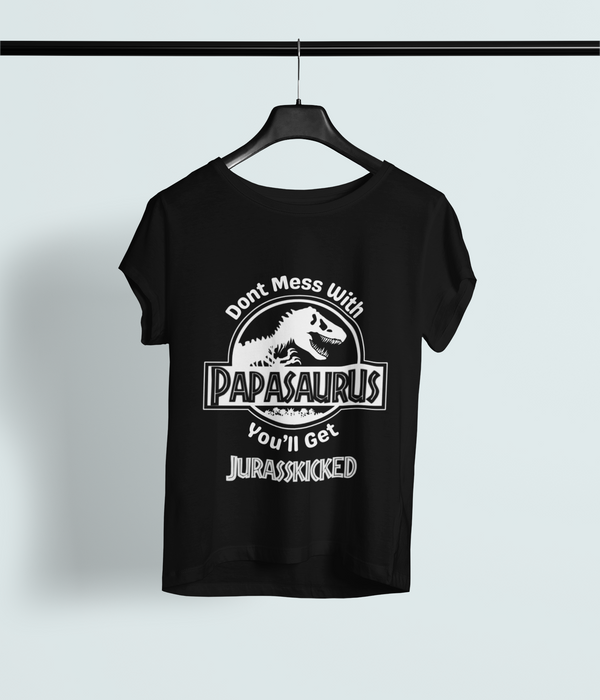 Papasaurus Jurassic Tee - Unisex Oversized Classic Crew Shirt