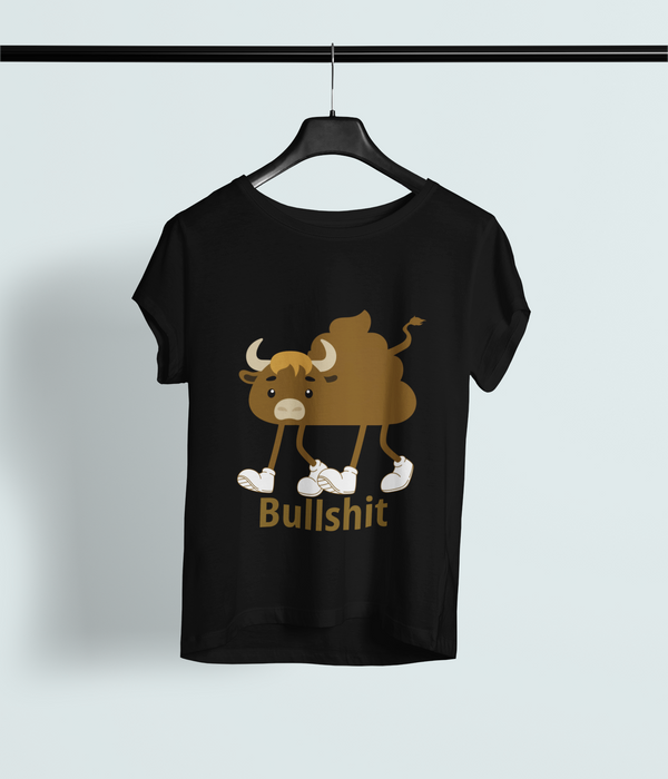 Bullshit Cartoon Funny Tee | Unisex Oversized & Classic Crew Graphic
