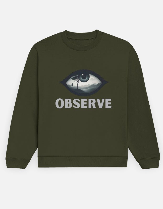 Observe Monochrome Eye – Graphic Women's Sweatshirt - Entitee
