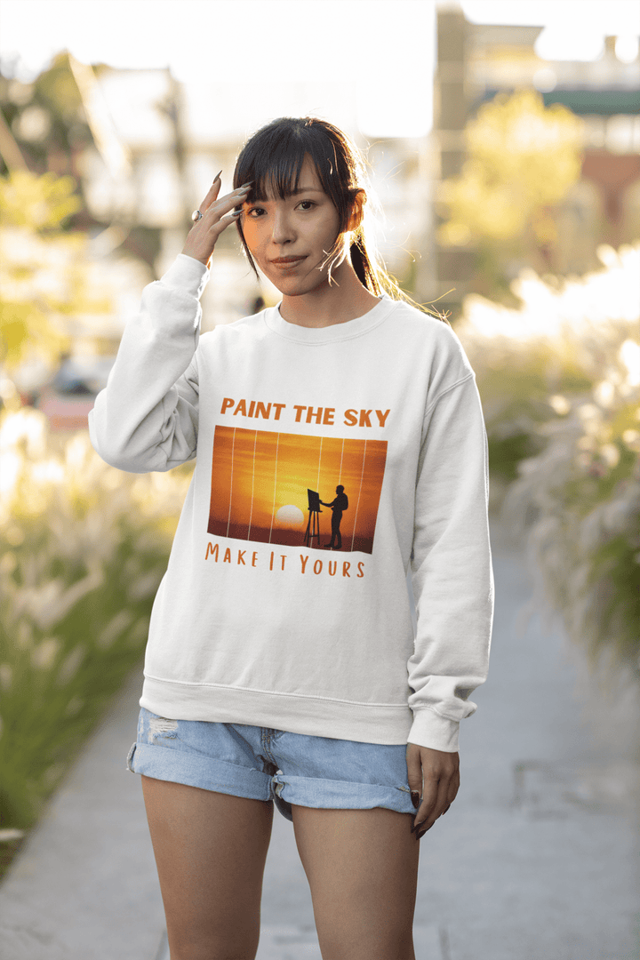 Paint The Sky – Inspirational Women's Sweatshirt - Entitee