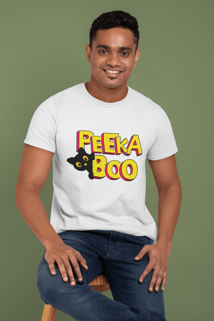 Peekaboo – Funny Cat Eyes in the Dark Comic Style Design - Entitee