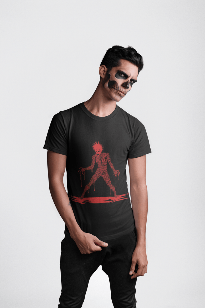 REFLECTED HORROR Classic Crew – Unisex Horror Typography Mirror Tee - Entitee