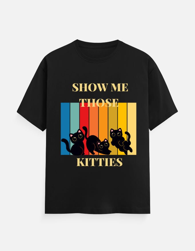 Show Me Those Kitties Classic Crew – Unisex Retro Cat Lover Tee - Entitee