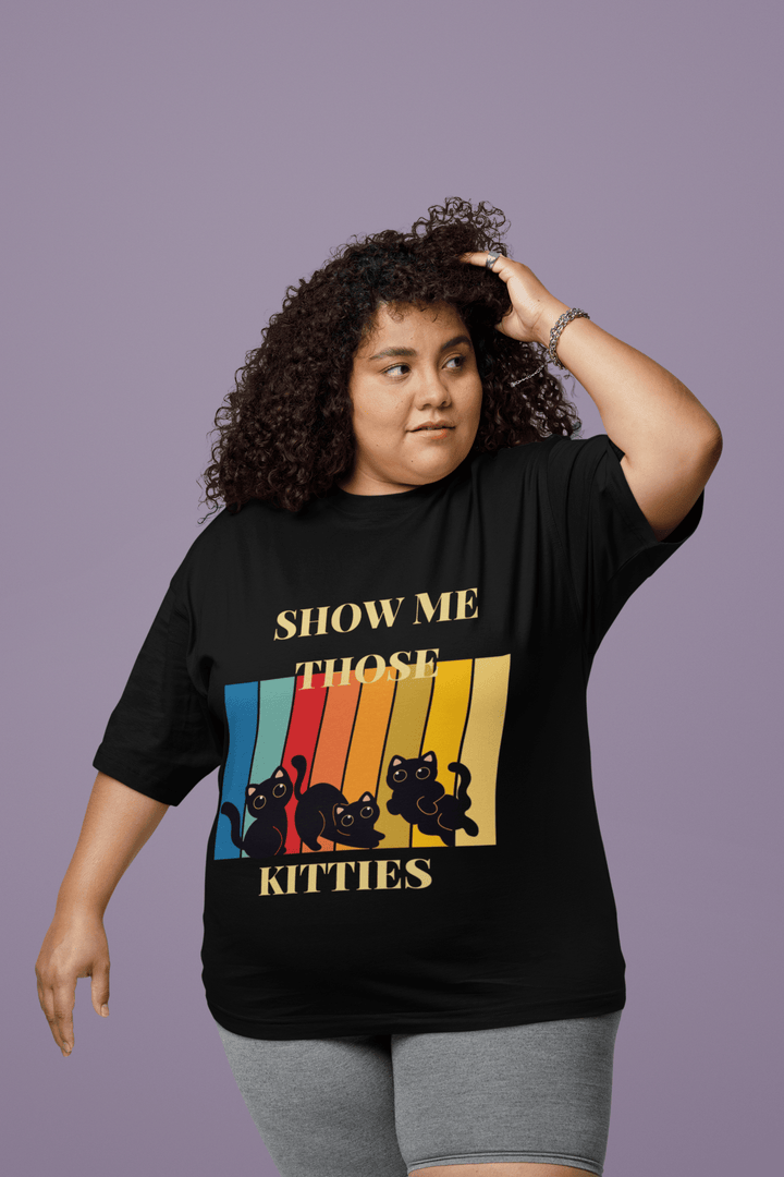Show Me Those Kitties Classic Crew – Unisex Retro Cat Lover Tee - Entitee