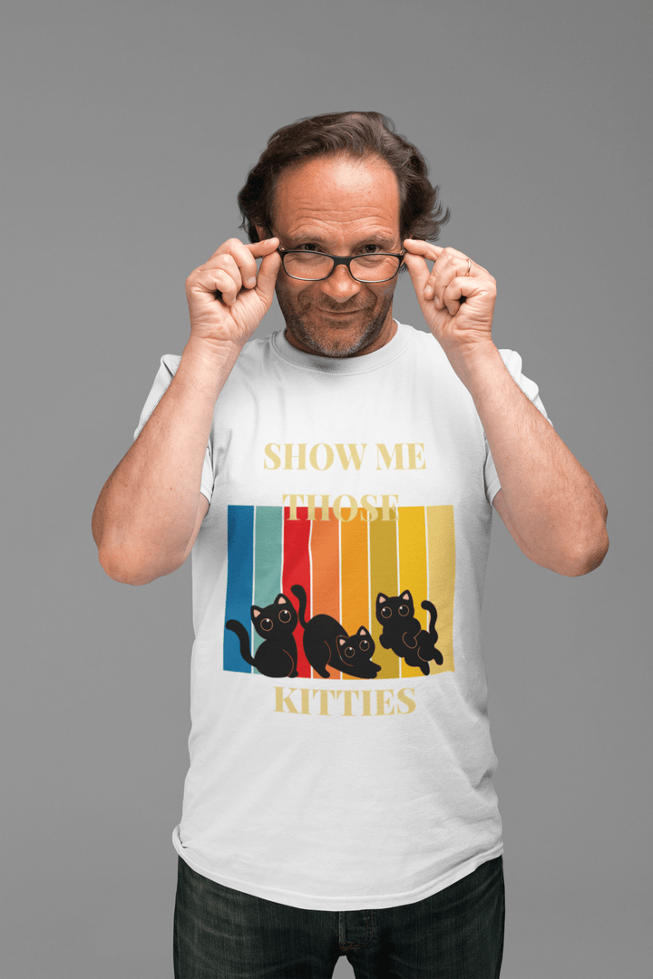 Show Me Those Kitties Classic Crew – Unisex Retro Cat Lover Tee - Entitee