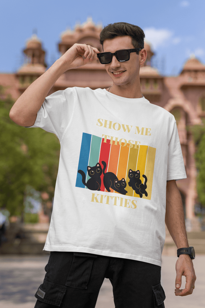 Show Me Those Kitties Classic Crew – Unisex Retro Cat Lover Tee - Entitee