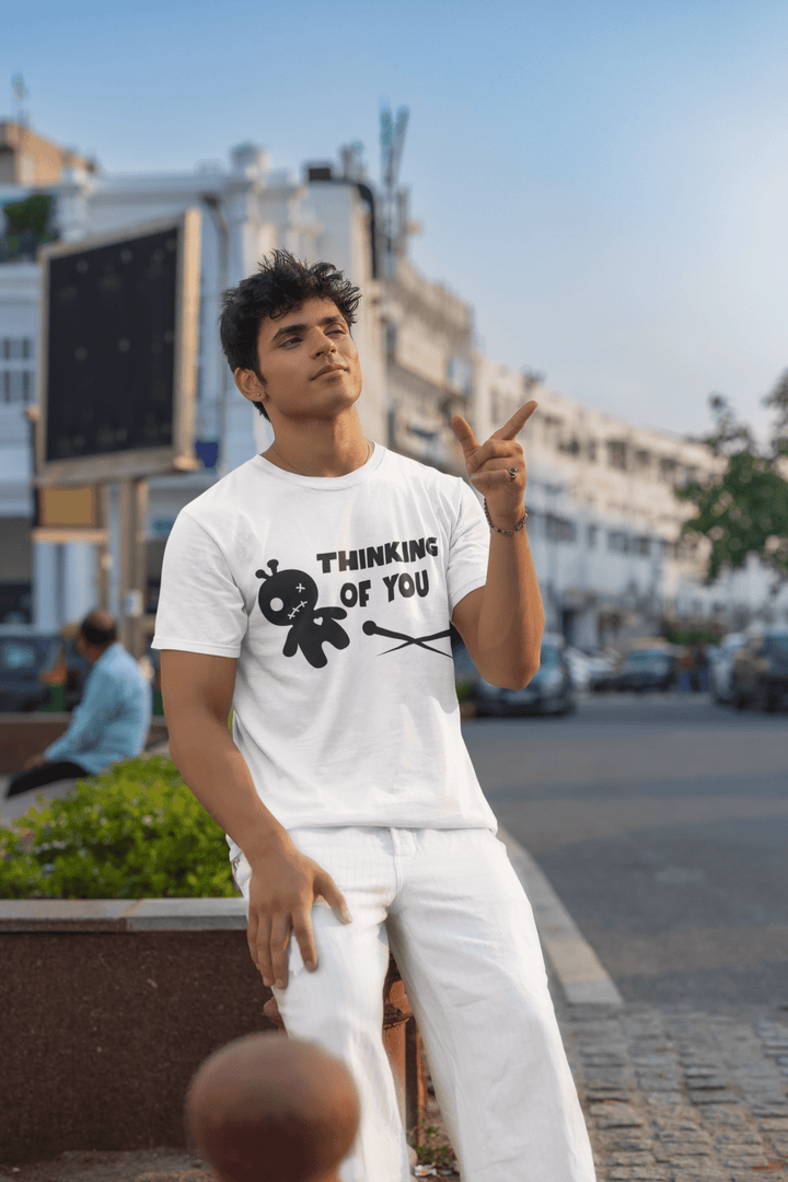 Thinking of You – Cute Voodoo Doll Humor Tee - Entitee