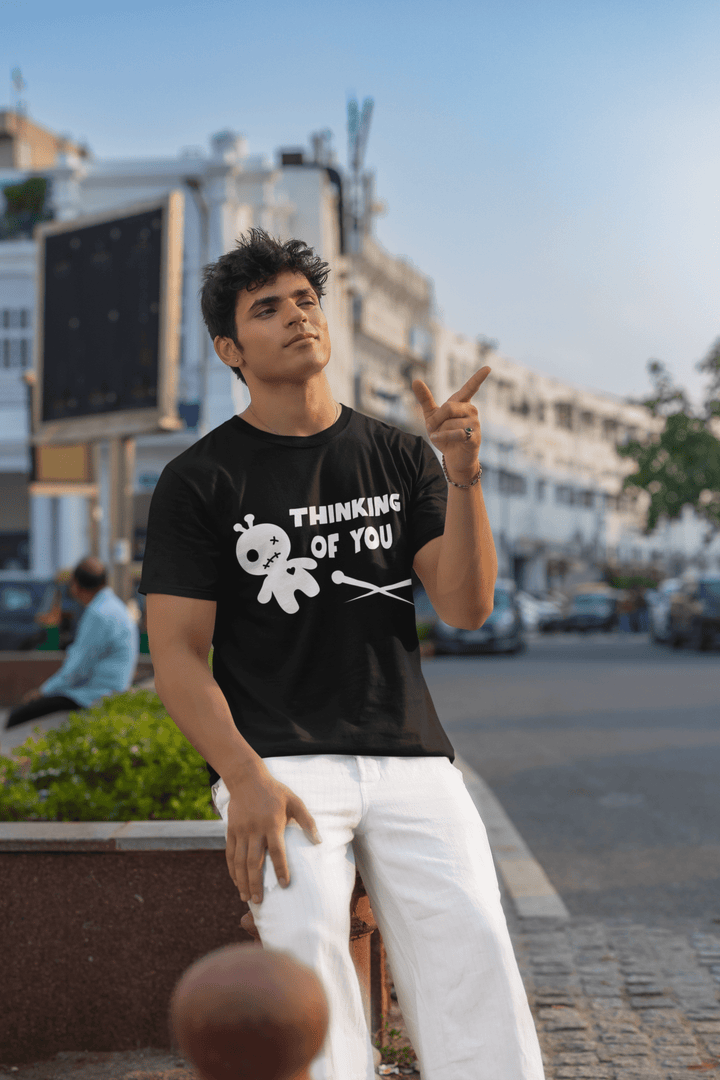 Thinking of You – Cute Voodoo Doll Humor Tee - Entitee
