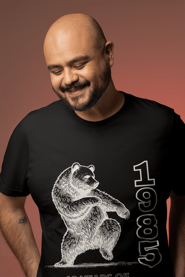 Vintage 1985 Dancing Bear T-Shirt – Celebrating 40 Years of Greatness - Entitee