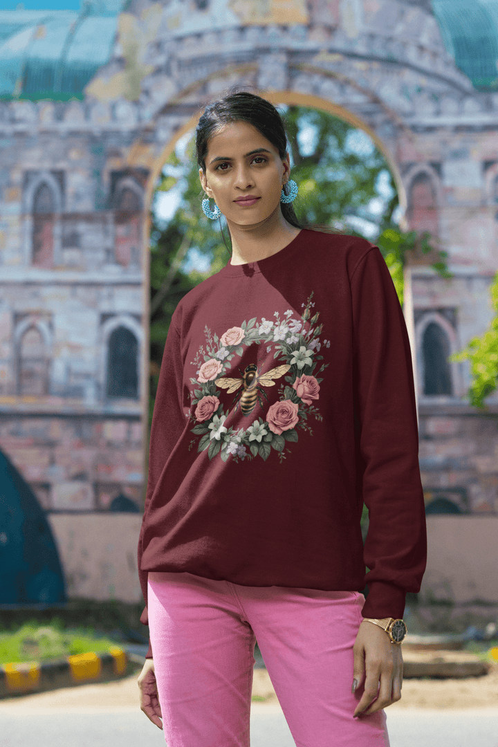 Vintage Bee in Bloom –Women's Sweatshirt - Entitee
