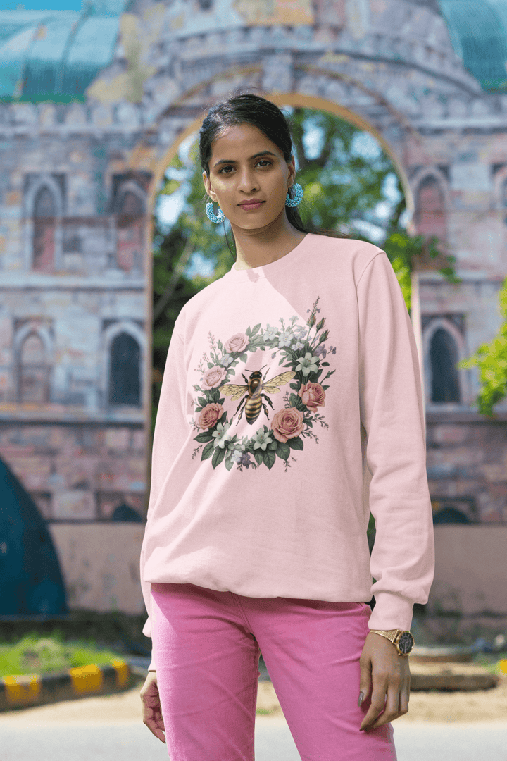 Vintage Bee in Bloom –Women's Sweatshirt - Entitee